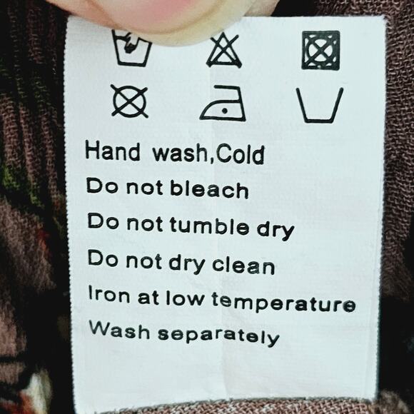 KorMei Maxi Dress Womens Size M Mauve Floral High Low Flowy Beach Casual Boho - Picture 9 of 9